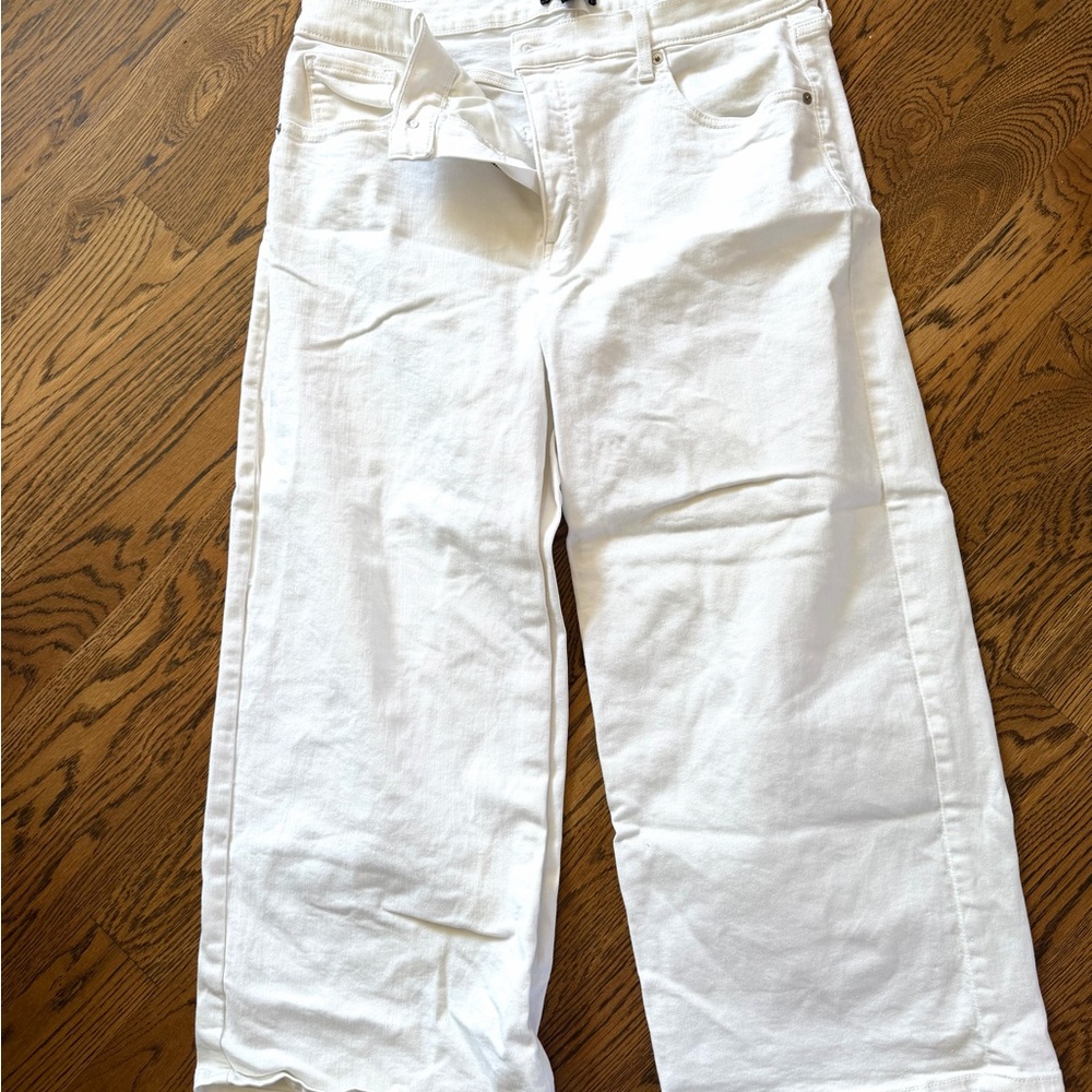 Banana republic White Wide-Leg Jeans